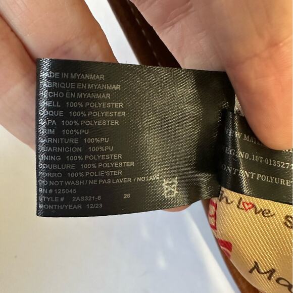 Stone Mountain Rio Ranch Tote Bag NEW Straw Vegan Leather - Picture 8 of 11